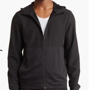 Apana Men's Mixed Media Zip Up Hoodie Size Medium NWT